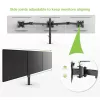 Techly ICA-LCD-482-T stalvinis trijų monitorių laikiklis 13-24 colių su terminalu