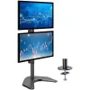 Dviejų monitorių laikiklis Techly ICA-LCD 2520V ant stalo, iki 27 colių, juodas