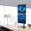Dviejų monitorių laikiklis Techly ICA-LCD 2520V ant stalo, iki 27 colių, juodas