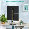 Dviejų monitorių laikiklis Techly ICA-LCD 2520V ant stalo, iki 27 colių, juodas