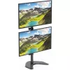 Dviejų monitorių laikiklis Techly ICA-LCD 2520V ant stalo, iki 27 colių, juodas