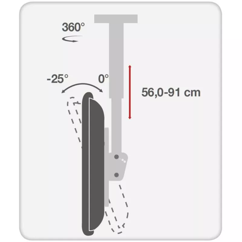 Lubinis teleskopinis laikiklis Techly 37-70 LED TV LCD ICA-CPLB 946S