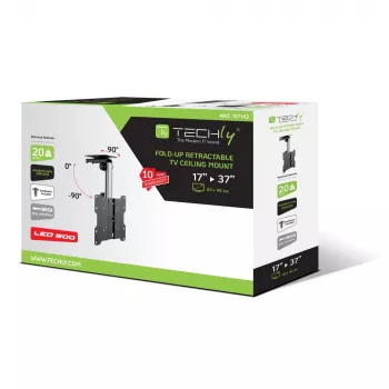 Techly ICA-CPLB-222 sulankstomas lubinis laikiklis televizoriui LED/LCD 17–37 colių juodas