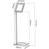 Techly ICA-TBL 1501 grindinis apsauginis planšetės stovas 9,7–10,1 colio (25,6 cm) planšetėms, aliuminis, VESA 75x75, sidabrinis