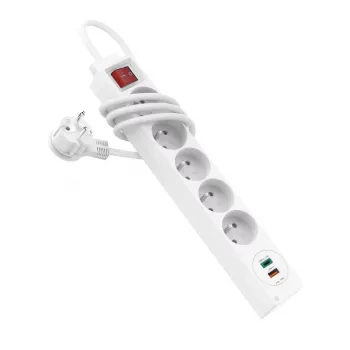 Hama 44133758 ilginimo laidas 1.4 m 5 AC lizdai Baltas