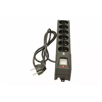 Apsauginis filtras lestar LX 610 G-A — 6 IEC 320 lizdų, 1,5 m laidas, 155 J, 230 V, juodas