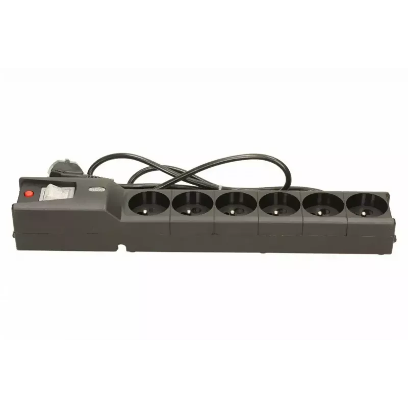 Apsauginis filtras lestar LX 610 G-A — 6 IEC 320 lizdų, 1,5 m laidas, 155 J, 230 V, juodas