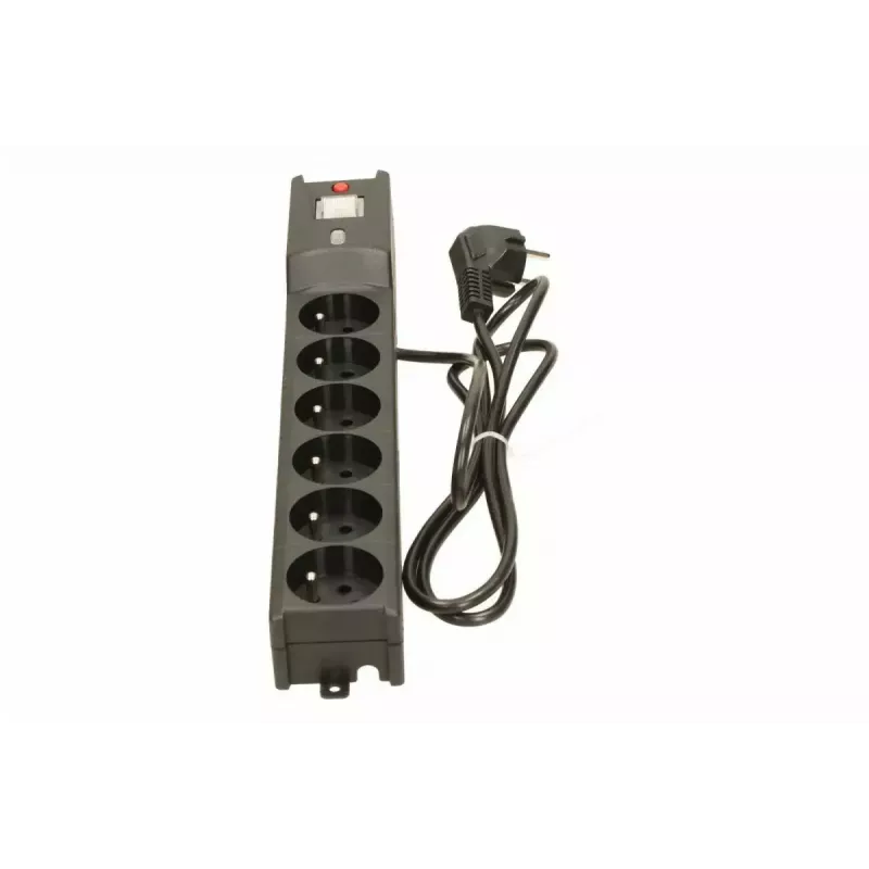Apsauginis filtras lestar LX 610 G-A — 6 IEC 320 lizdų, 1,5 m laidas, 155 J, 230 V, juodas