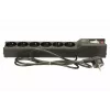 Apsauginis filtras lestar LX 610 G-A — 6 IEC 320 lizdų, 1,5 m laidas, 155 J, 230 V, juodas
