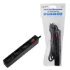 Prailginimo laidas LogiLink LPS230B 1,5 m 3 AC lizdai juodas