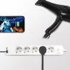 Prailginimo laidas LogiLink LPS249U 1,5 m 5 AC lizdai 2 USB patalpoms balta
