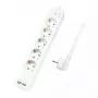Prailginimo laidas LogiLink LPS249U 1,5 m 5 AC lizdai 2 USB patalpoms balta