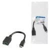 USB kabelis LogiLink USB C - USB A 0,15 m CU0098 Juodas