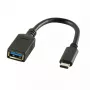 USB kabelis LogiLink USB C - USB A 0,15 m CU0098 Juodas