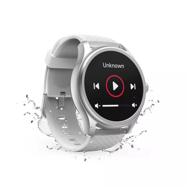 Hama Fit Watch 5010 išmanusis laikrodis, 1,38 colio (3,51 cm) LCD ekranas, 46 mm, širdies ritmas, SpO2, IP68, Bluetooth, sidabro spalvos