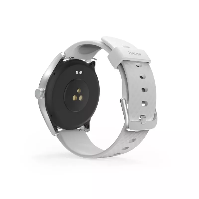 Hama Fit Watch 5010 išmanusis laikrodis, 1,38 colio (3,51 cm) LCD ekranas, 46 mm, širdies ritmas, SpO2, IP68, Bluetooth, sidabro spalvos