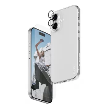 PanzerGlass 3-in-1 Combo Bundle iPhone 17 – apsauginis stiklas ekranui, objektyvo apsauga ir dėklas