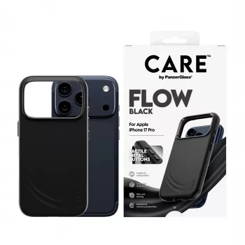 Apsauginis dėklas PanzerGlass CARE by Feature FLOW Case Black su MagSafe, skirtas iPhone 17 Pro