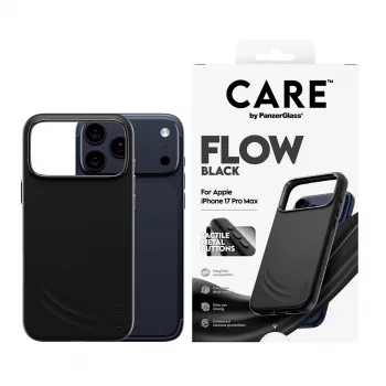 Apsauginis dėklas telefonui PanzerGlass CARE by Feature FLOW iPhone 17 Pro Max, juodas, MagSafe