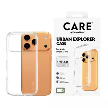 Apsauginis dėklas PanzerGlass CARE by Flagship Case Urban Explorer skaidrus rėmelis iPhone 17 Pro