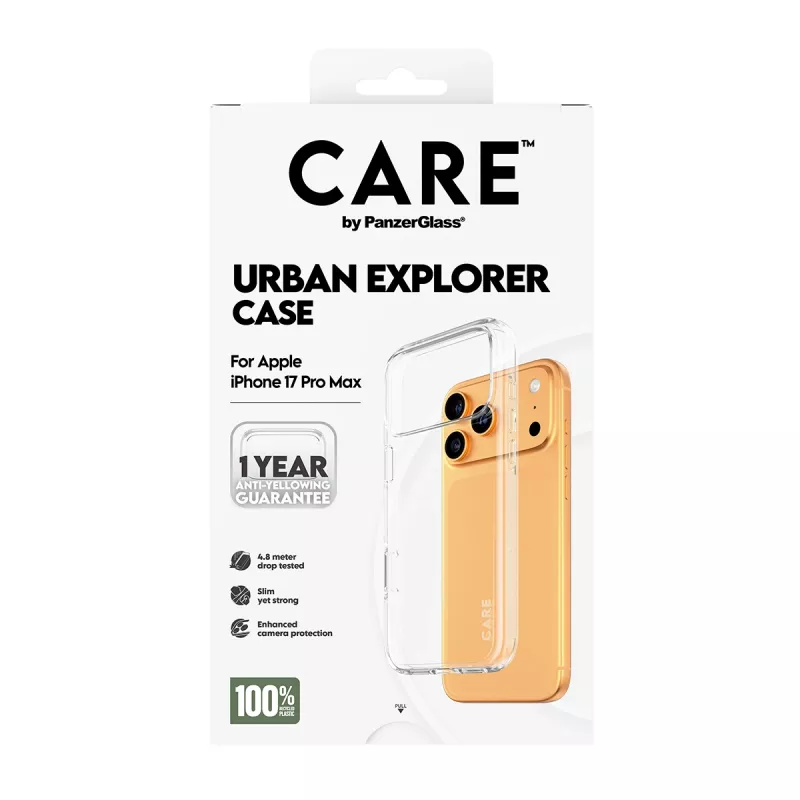 Apsauginis dėklas PanzerGlass CARE Urban Explorer Skaidrus, skirtas iPhone 17 Pro Max