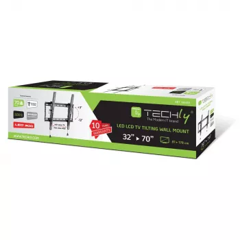 Techly ICA-PLB 59T TV laikiklis 177,8 cm (70 col.) Juodas