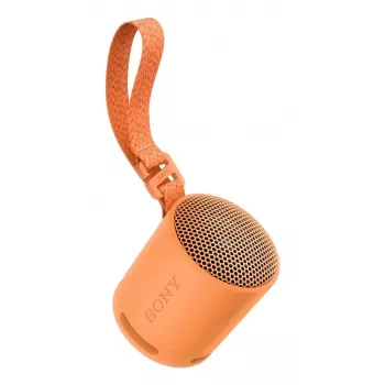 Sony SRS-XB100 - Belaidis Bluetooth garsiakalbis, nešiojamas, atsparus vandeniui ir dulkėms IP67, 16 val. baterija, ekologiškas, lauko ir kelionių, oranžinis