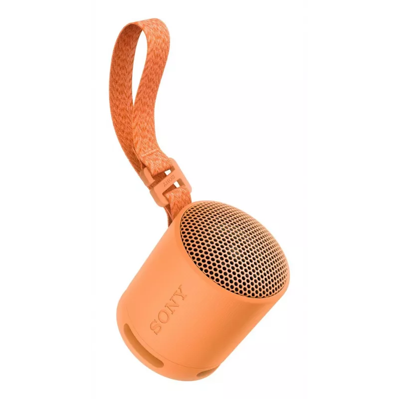 Sony SRS-XB100 - Belaidis Bluetooth garsiakalbis, nešiojamas, atsparus vandeniui ir dulkėms IP67, 16 val. baterija, ekologiškas, lauko ir kelionių, oranžinis