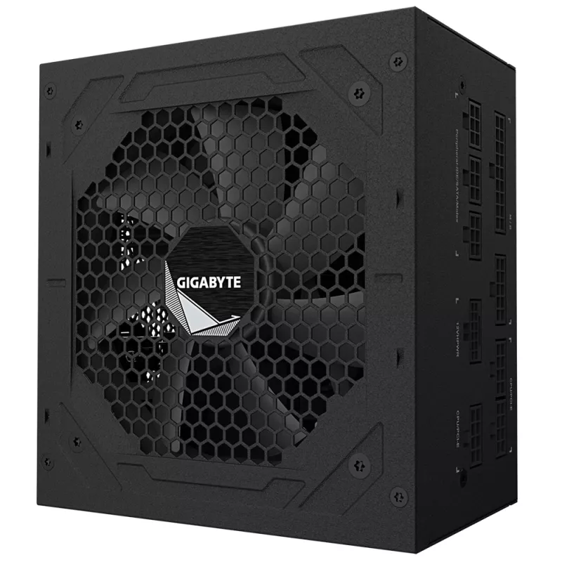 GIGABYTE UD850GM PG5 V2 maitinimo blokas – PCIe Gen 5.1, 80 PLUS Gold, pilnai modulinis, 120 mm ventiliatorius, ATX 3.1 suderinamas, EU kištukas