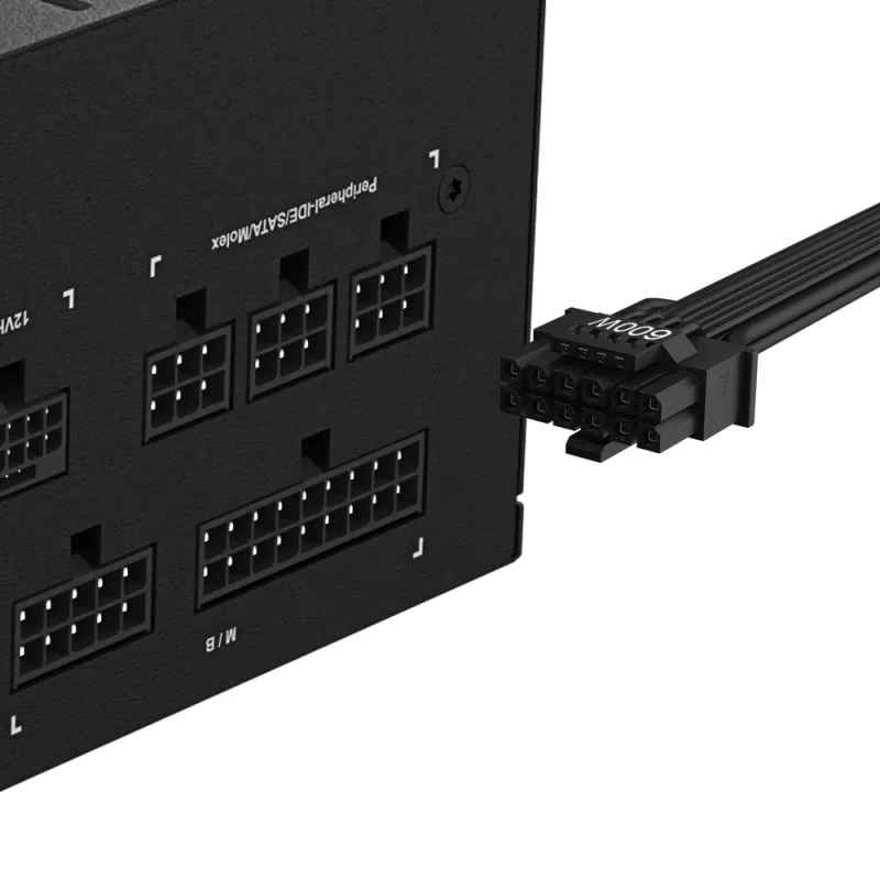 GIGABYTE UD850GM PG5 V2 maitinimo blokas – PCIe Gen 5.1, 80 PLUS Gold, pilnai modulinis, 120 mm ventiliatorius, ATX 3.1 suderinamas, EU kištukas