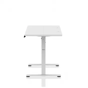 huzaro Hero 8.1 balta elektrinė reguliuojamo aukščio žaidimų lentelė 120×60 cm, 720–1180 mm, 50 kg, kabelių valdymas