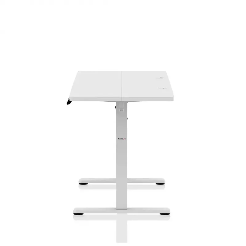 huzaro Hero 8.1 balta elektrinė reguliuojamo aukščio žaidimų lentelė 120×60 cm, 720–1180 mm, 50 kg, kabelių valdymas
