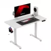 huzaro Hero 8.1 balta elektrinė reguliuojamo aukščio žaidimų lentelė 120×60 cm, 720–1180 mm, 50 kg, kabelių valdymas