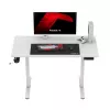 huzaro Hero 8.1 balta elektrinė reguliuojamo aukščio žaidimų lentelė 120×60 cm, 720–1180 mm, 50 kg, kabelių valdymas