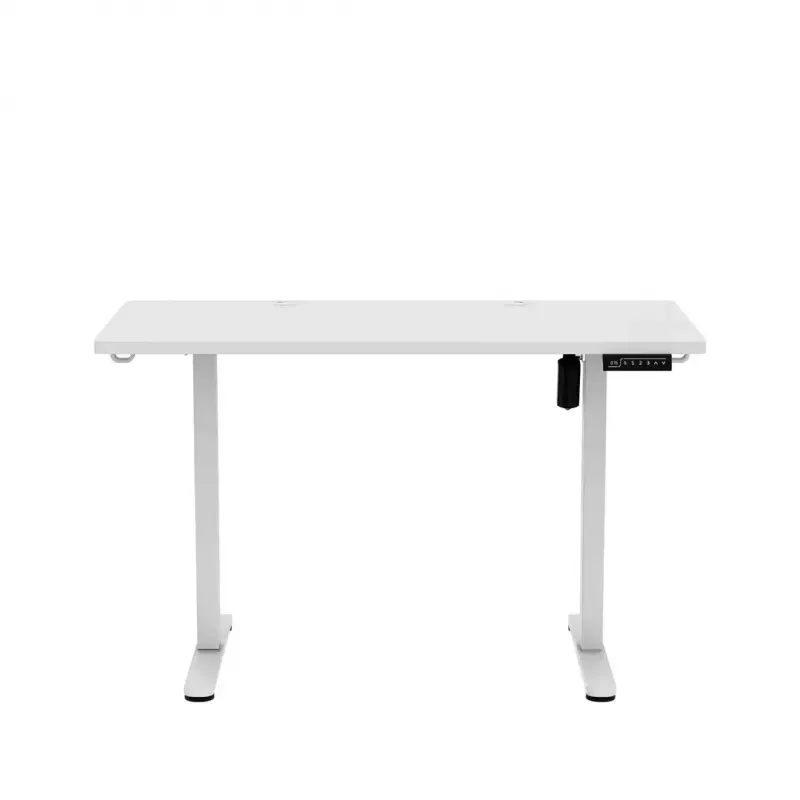 huzaro Hero 8.1 balta elektrinė reguliuojamo aukščio žaidimų lentelė 120×60 cm, 720–1180 mm, 50 kg, kabelių valdymas