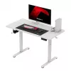 huzaro Hero 8.1 balta elektrinė reguliuojamo aukščio žaidimų lentelė 120×60 cm, 720–1180 mm, 50 kg, kabelių valdymas