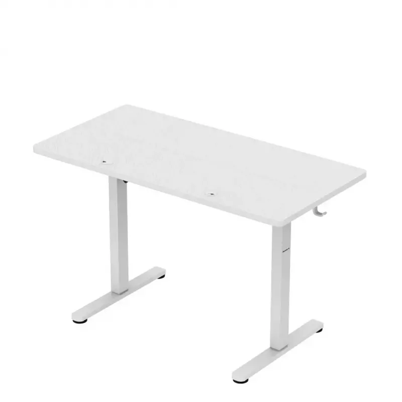 huzaro Hero 8.1 balta elektrinė reguliuojamo aukščio žaidimų lentelė 120×60 cm, 720–1180 mm, 50 kg, kabelių valdymas