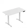 huzaro Hero 8.1 balta elektrinė reguliuojamo aukščio žaidimų lentelė 120×60 cm, 720–1180 mm, 50 kg, kabelių valdymas