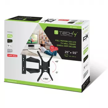 Techly ICA-PLB 271M TV laikiklis 132.1 cm (52 col.) Juodas