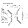 Techly ICA-PLB 271M televizoriaus tvirtinimas prie sienos 25-52 colių, sukamas ir pakreipiamas, plonas, 40 kg, juodas