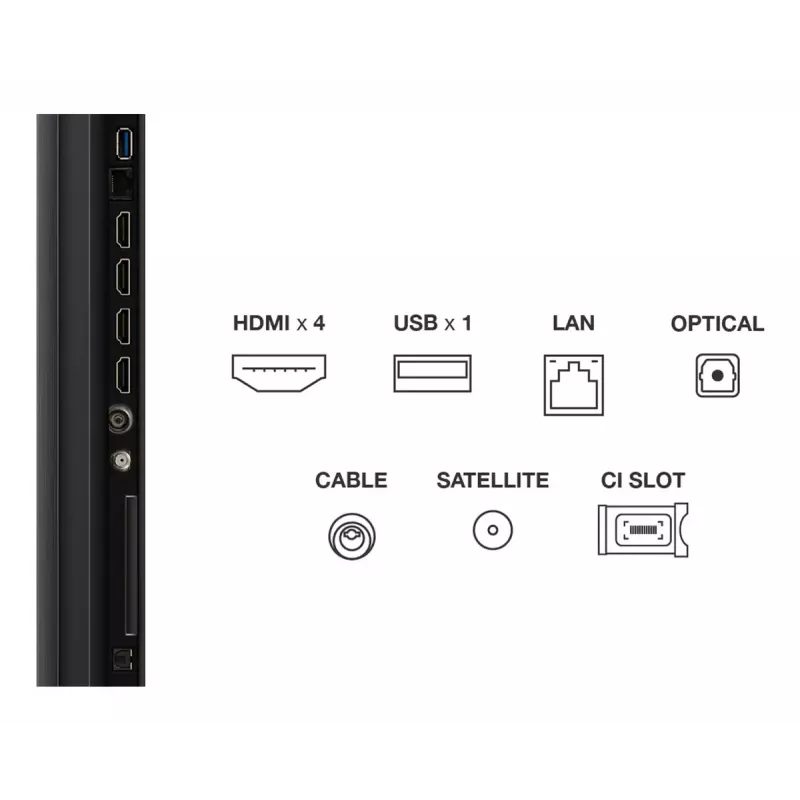 Televizorius TCL 55Q6C 55 colių QD-Mini LED 4K Ultra HD, 3840×2160, Google TV, HDMI 2.1, 2.1ch 40W, HDR10+