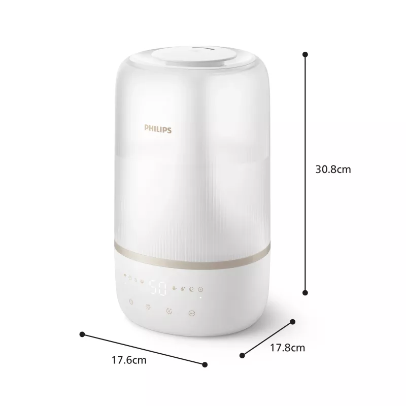 Philips 1000 serijos HU1510/04 drėkintuvas Ultragarsinis 3 L Baltas 19 W