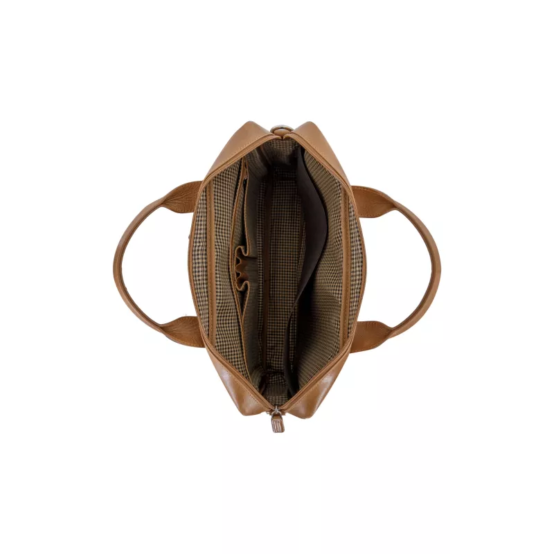 Dėklas nešiojamam kompiuteriui dbramante1928 Amalienborg 15 col. Tan – viršuje užsegamas, peties diržas, 1,02 kg