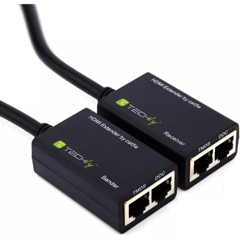 Techly HDMI stiprintuvas Cat5e / Cat6 kompaktiškas 30 m IDATA EXT-E30D