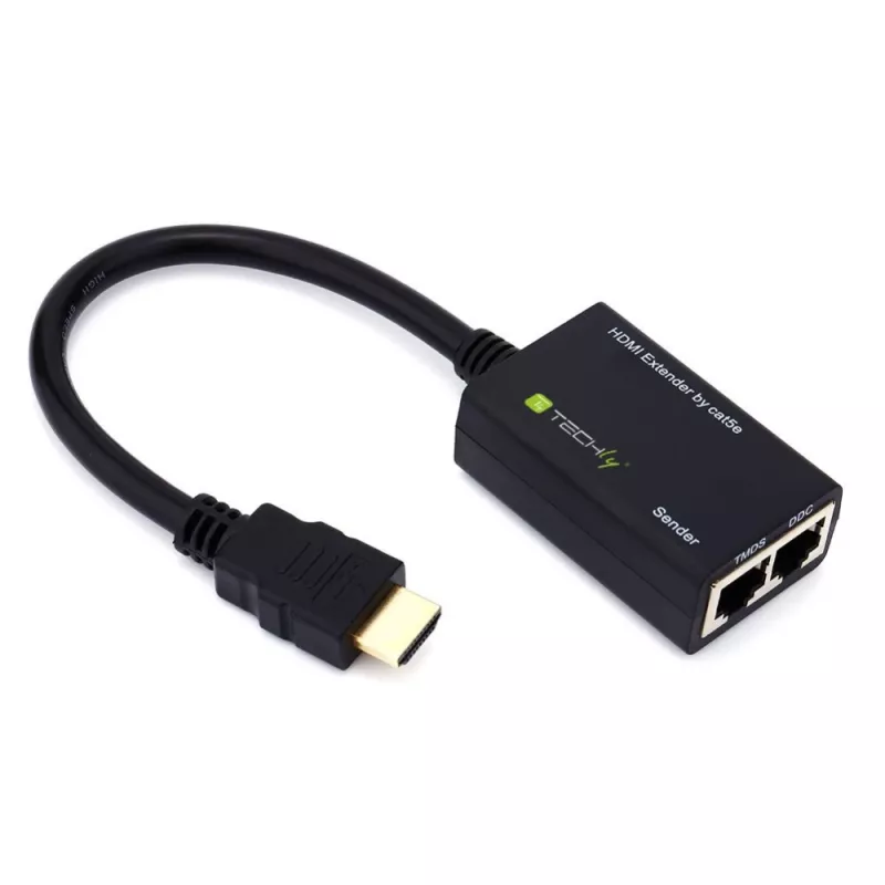 Techly HDMI stiprintuvas Cat5e / Cat6 kompaktiškas 30 m IDATA EXT-E30D