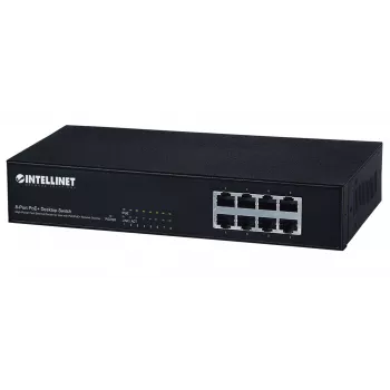 Intellinet 8 prievadų Fast Ethernet PoE+ jungiklis, 8 x PoE prievadai, 1.6 Gbit/s