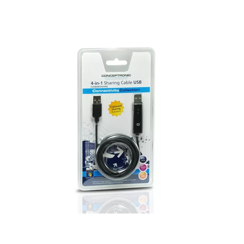 Conceptronic USB 2.0 1,8m KVM kabelis juodas