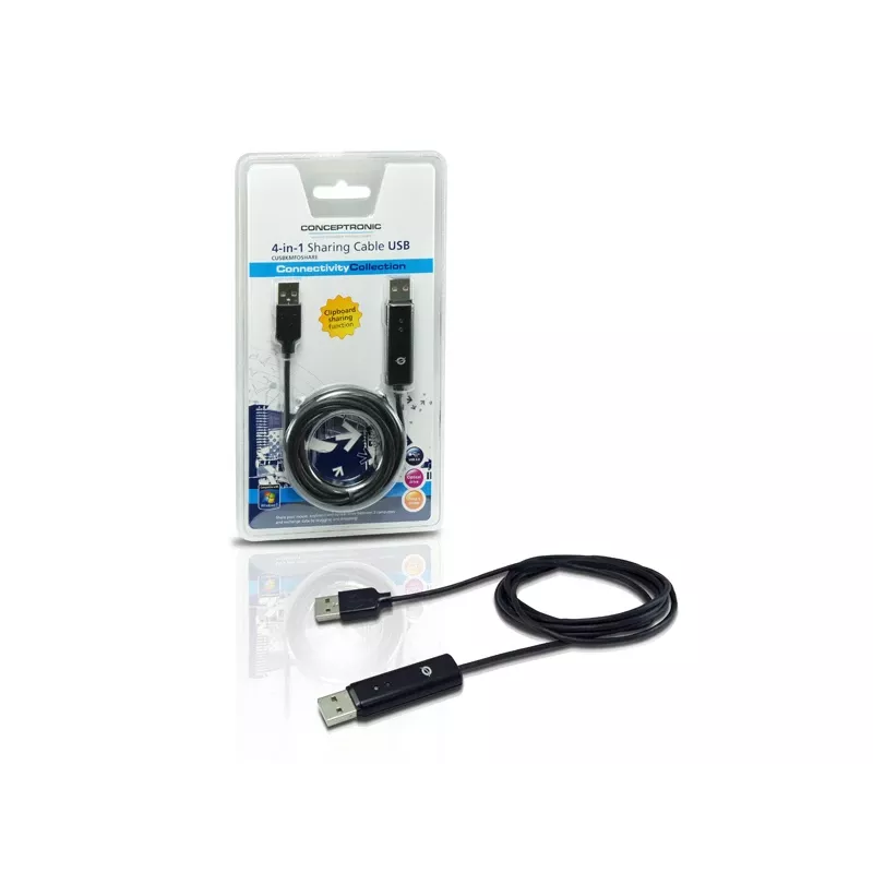 Conceptronic USB 2.0 1,8m KVM kabelis juodas