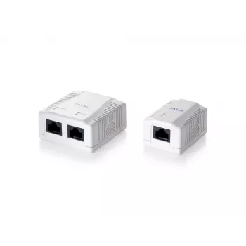 Equip 1-Port Cat.5e paviršinio montavimo dėžutė, RJ-45, 5e, balta, 39 mm, 29,5 mm, 54 mm