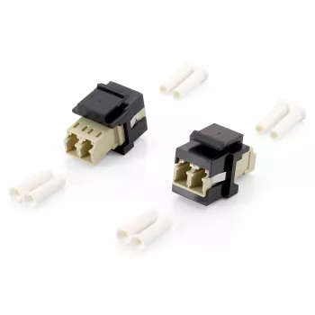 Equip šviesolaidinis keystone adapteris, LC Duplex, LC/LC, smėlio/juodos spalvos, 17,8 mm, 29 mm, 16,1 mm, 6,5 g